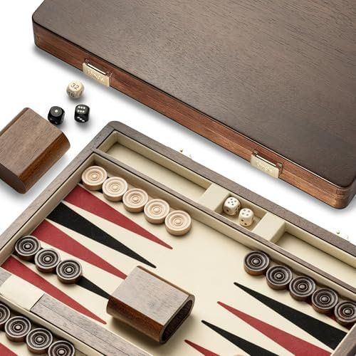 Spiele: Premium Walnuss Backgammon-Set 30 Holz Dame – Neu und originalverpackt aus Hundwil von Stallone6 1