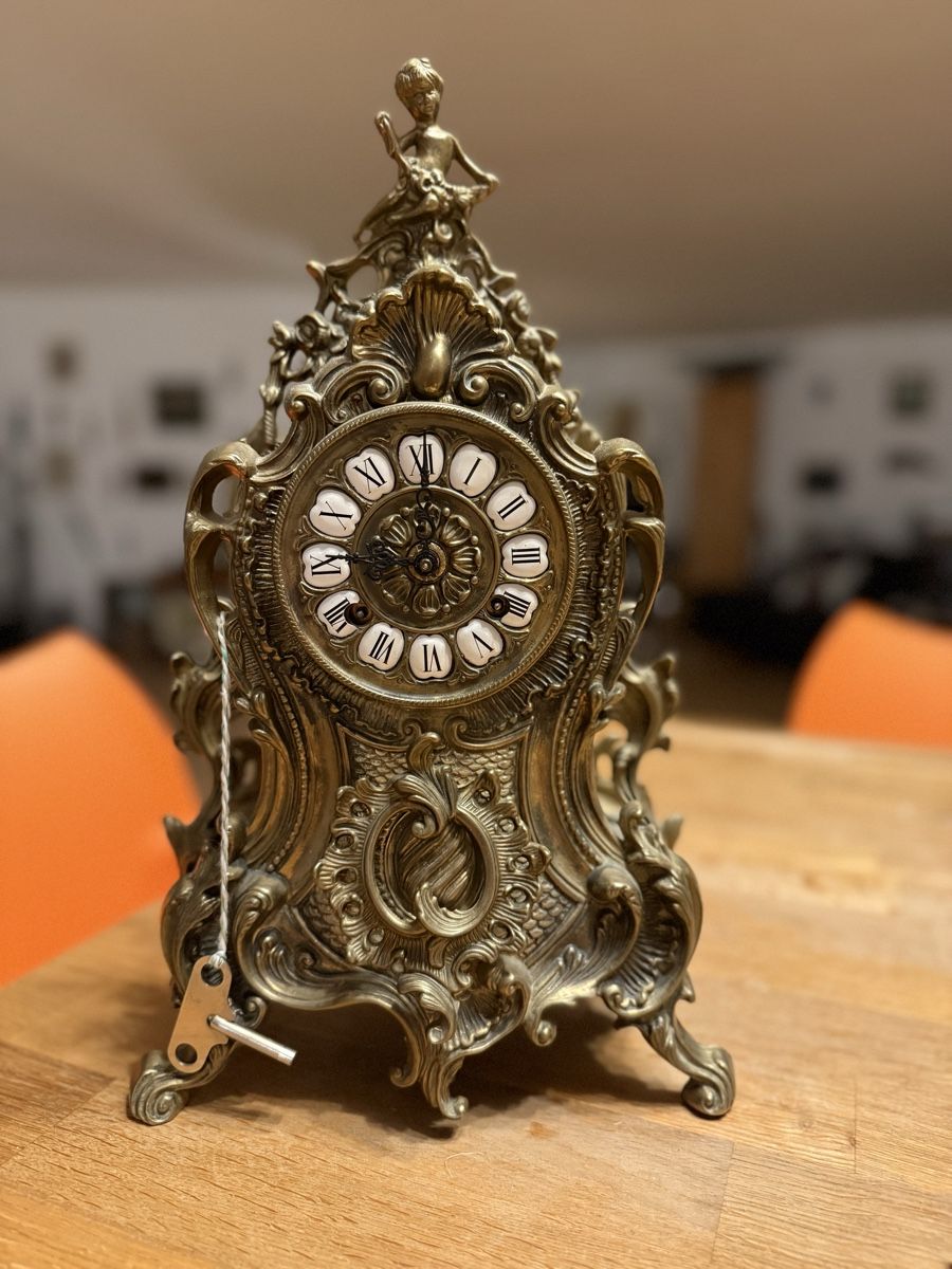 Orologi da terra & Orologi da parete: Antike Kaminuhr, Standuhr Barock Uhr Messing oder Bronze – Usato da Goldach venduto da Messerguru