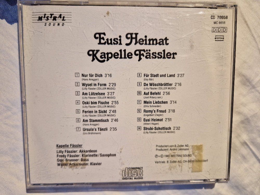 CDs: Kapelle Fässler: Eusi Heimat – Gebraucht aus Brittnau von Zibu 1