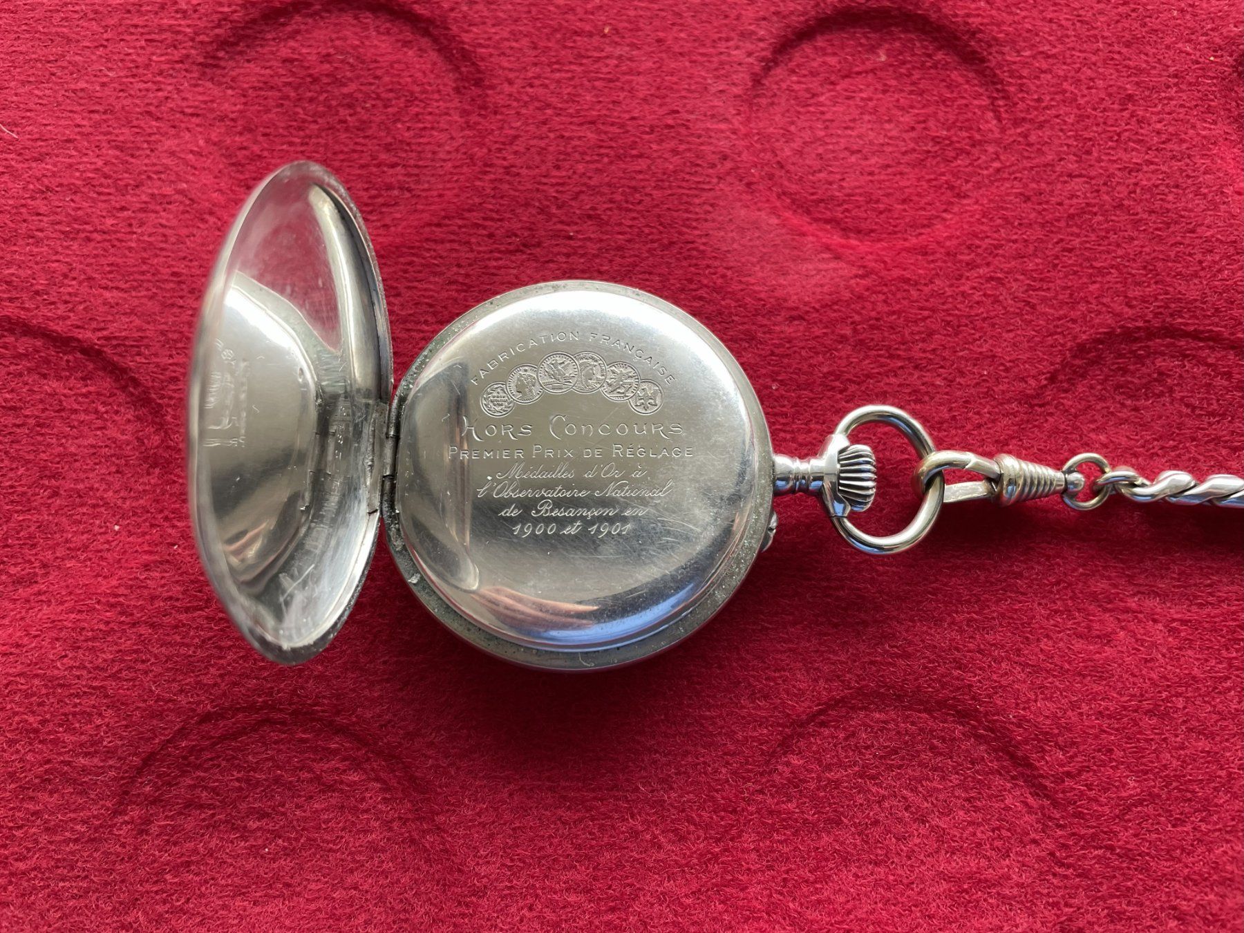 Orologi: Antike Silber "Chronometre Officiel" 1900. – Usato da Zürich venduto da Bigminh 1