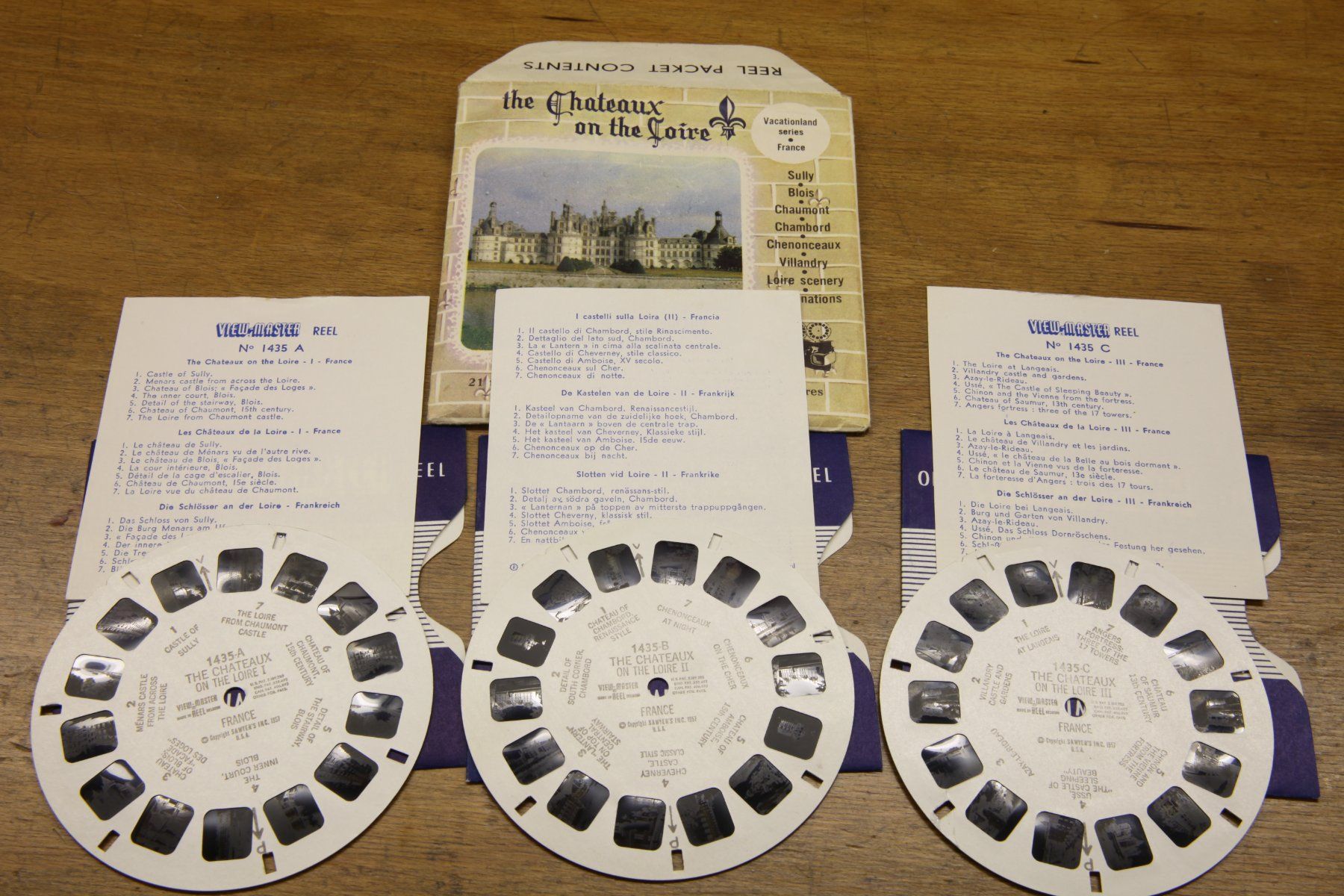 View-master Spielzeuge: View-Master "The Chateaux on the Loire", Nr. 1435 A-C – Gebraucht aus Dietikon von Idefix66 3