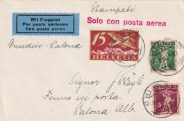 Erstflug Brindisi - Valona 1930, ab CH ("Fremde Flüge")