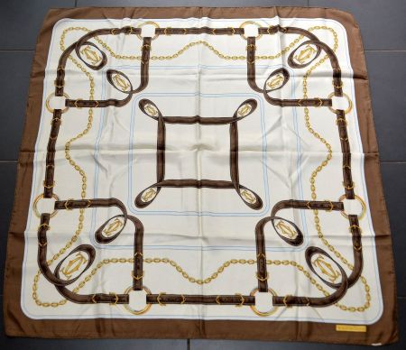 Cartier Seidentuch / Foulard en soie  85 x 85 cm