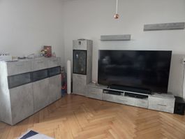 Wohnwand 5-teilig, plus Sideboard in Betonoptik