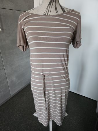 Sommerkleid braun/weiss gestreift Gr. S 