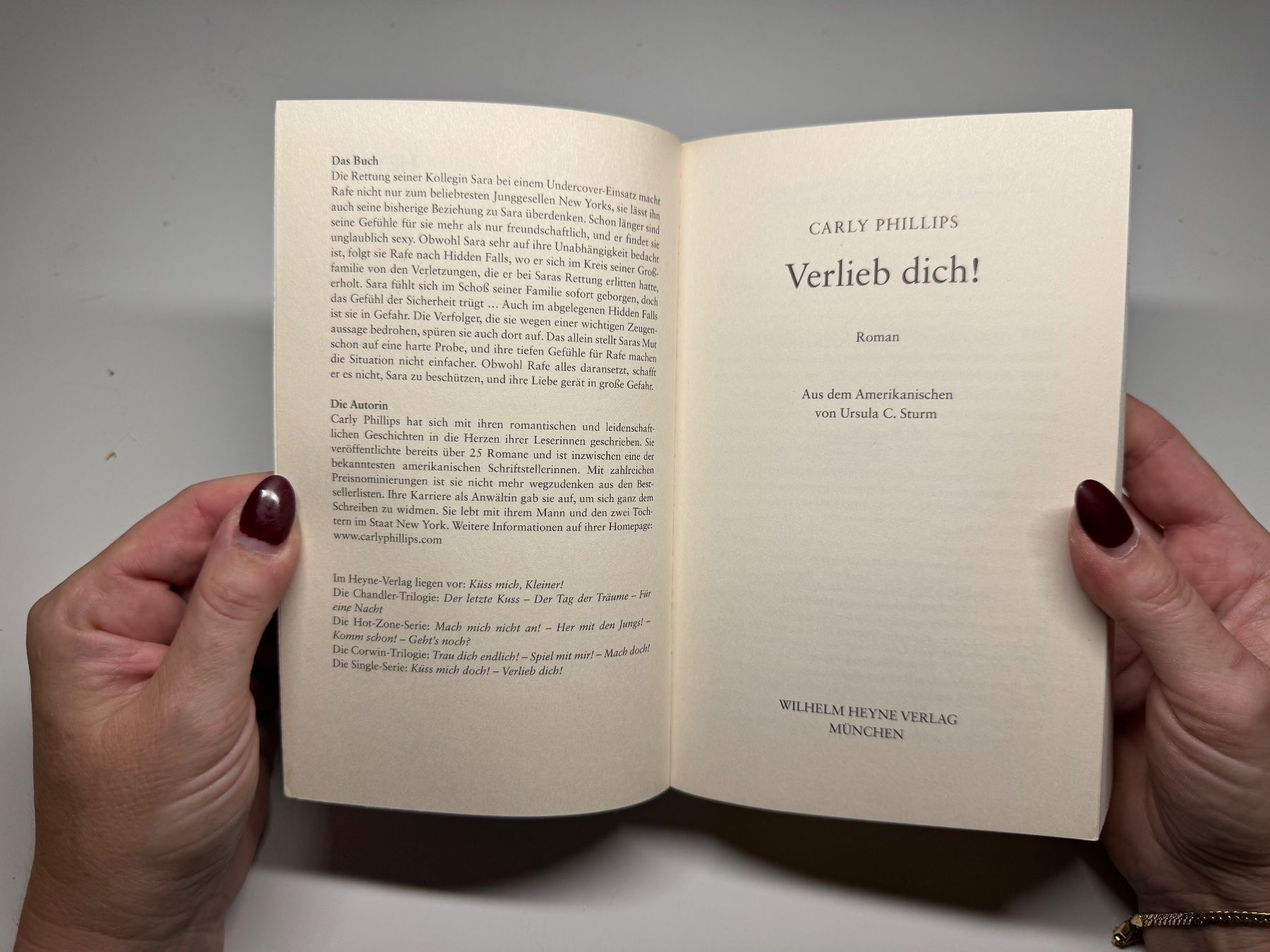 Bücher: ROMAN: Carly Phillips, Verlieb dich! – Gebraucht aus Grosswangen von Deutsche_Romane 2