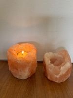 2x Himalaya Salz Teelichthalter, Windlicht Tischdeko 🕯️