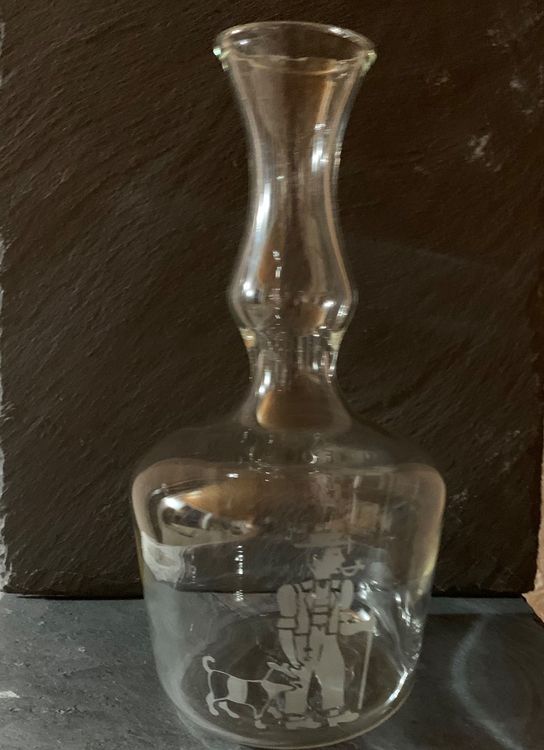 Wasser-, Weinkaraffe mit Appenzeller Motiv H 28cm | Kaufen auf Ricardo