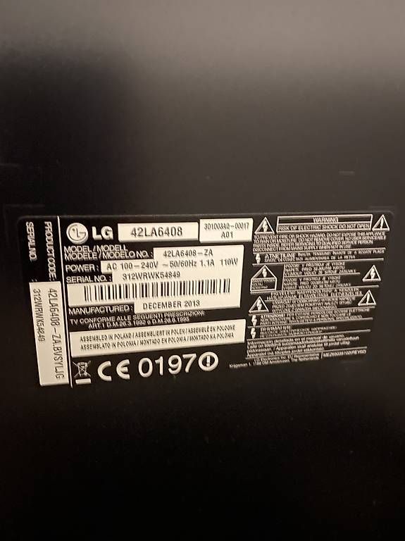 LG Fernseher: TV LG 42" – Gebraucht aus Hindelbank von Blueteddy 2