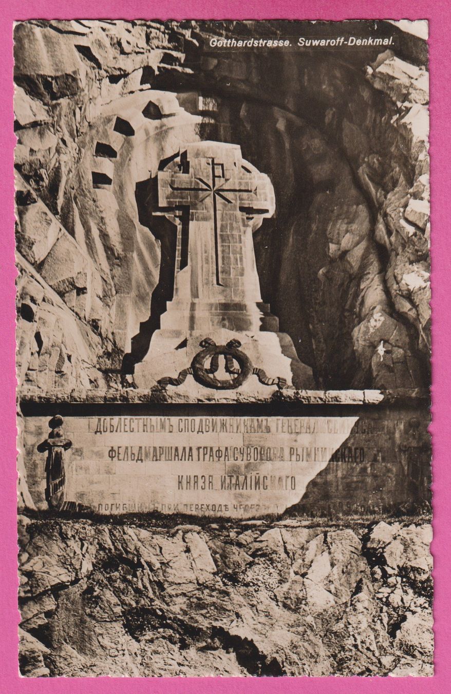 Cartes postales: Schöllenen Suwaroff Denkmal Gotthardstrasse – D'occasion à Einsiedeln par dillie