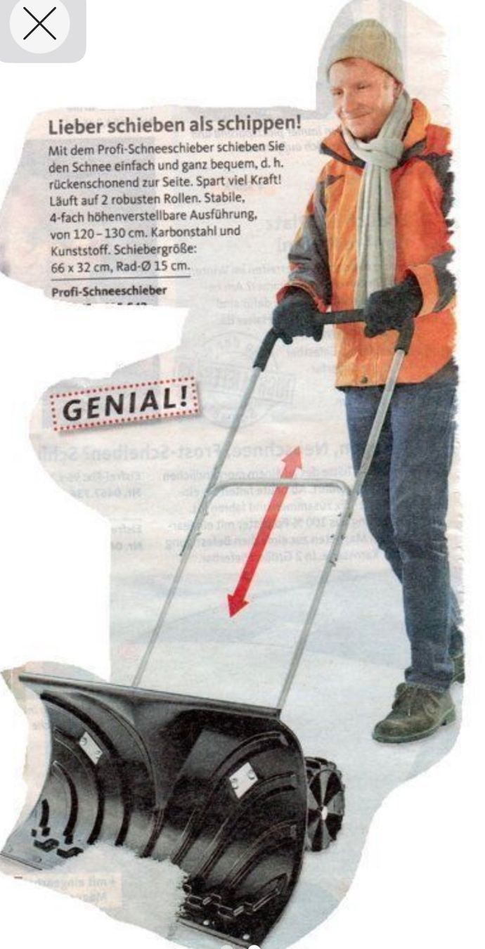 Sgombero neve: Schneeschieber mit Rädern – Nuovo (secondo la descrizione) da Urdorf venduto da leoale 1
