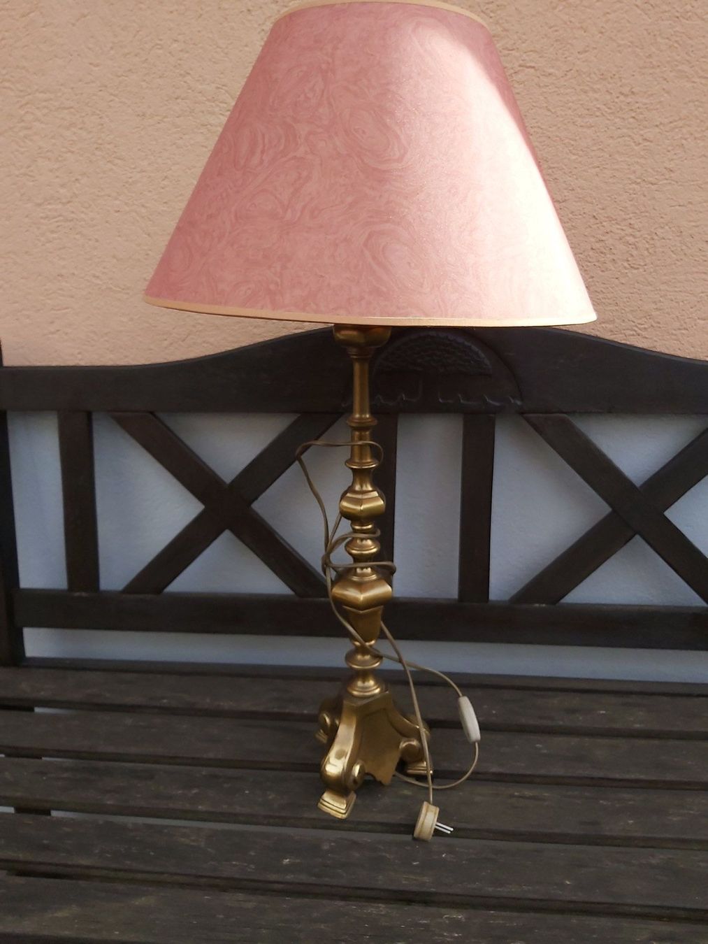 Lampade: Nostalgische, grosse, schwere Lampe – Usato da Winterthur venduto da Goldpipau