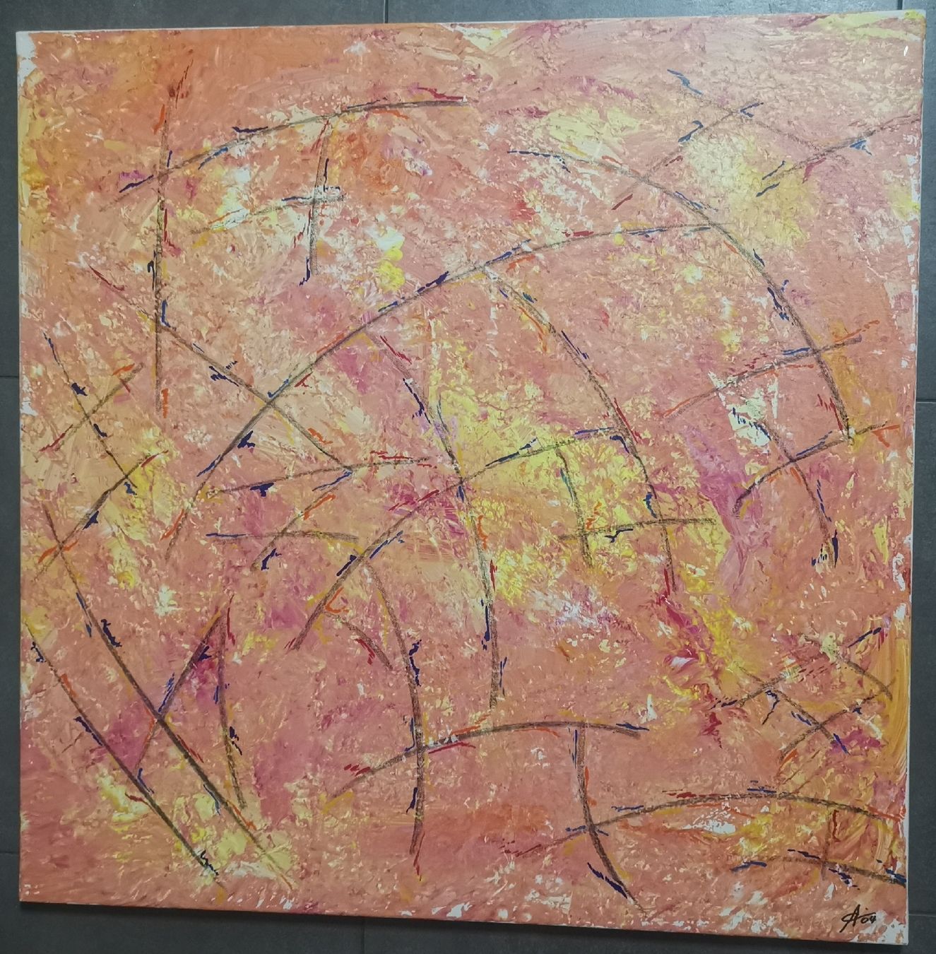 Dipinti: Kunstwerk Gemälde Bild 80 x 80cm – Usato da Küssnacht am Rigi venduto da Gold_und_mehr