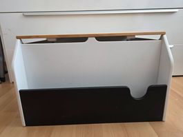 Vertbaudet Büchertruhe Aufbewahrung "School" weiss/Schiefer