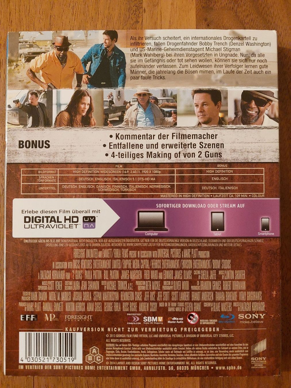 Alle DVDs: Blu Ray - 2 Guns mit Denzel Washington & Mark Wahlberg – Gebraucht aus Rheinfelden von FilmAuktion 1