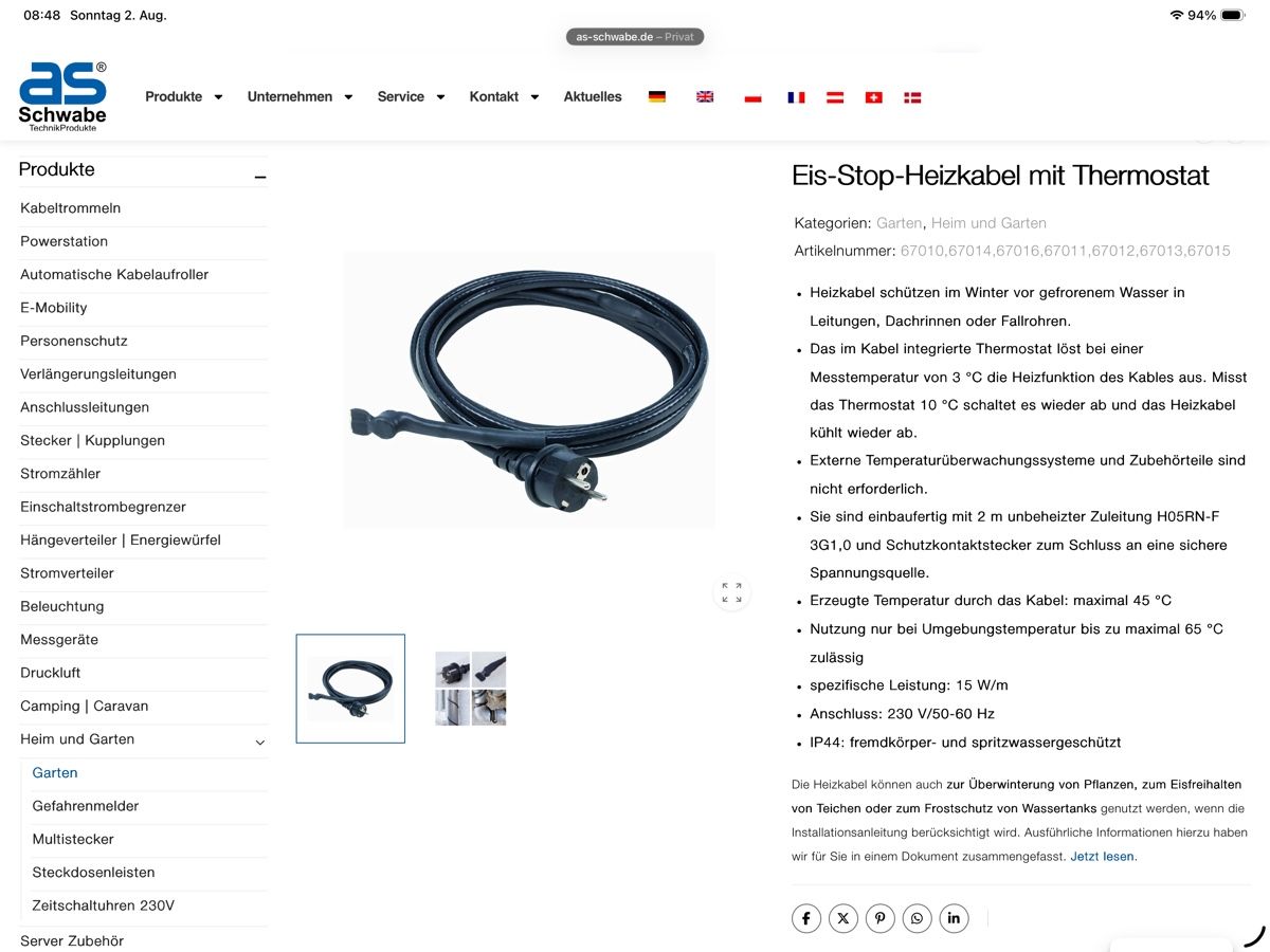 Heizgeräte: Heizkabel – Neu (gemäss Beschreibung) aus luzern von R40z 3
