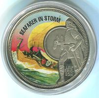 Farbmedaille "Wikingerschiffe. Leif Eriksson".