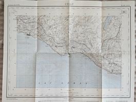 SWISSTOPO Karte CULLY Lutry Lavaux Rivaz Chexbres, 1934, rar