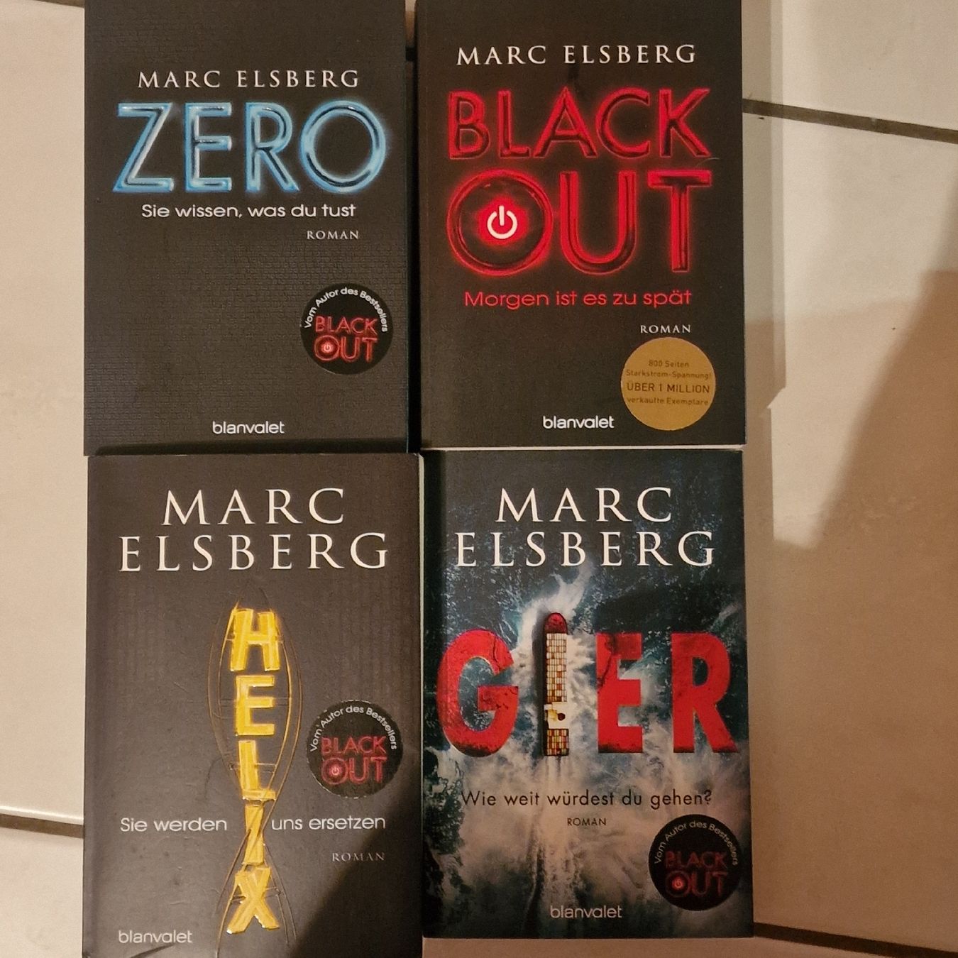 Libri: Marc Elsberg Thriller-Set: Blackout, Zero, Gier, Helix – Usato da Spreitenbach venduto da Laloca8