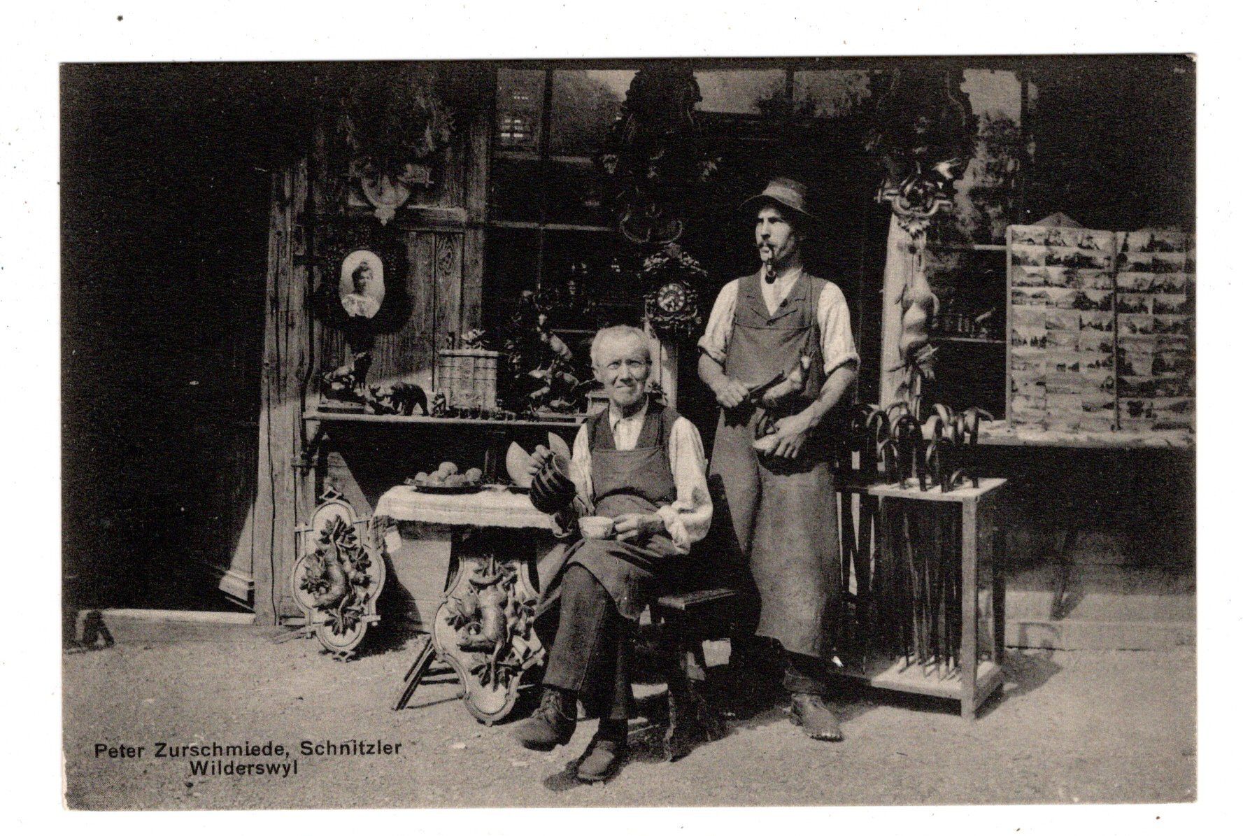 Cartoline postali: Wilderswyl, BE, Schnitzler, Schnitzerei – Usato da Solothurn venduto da insolothurn