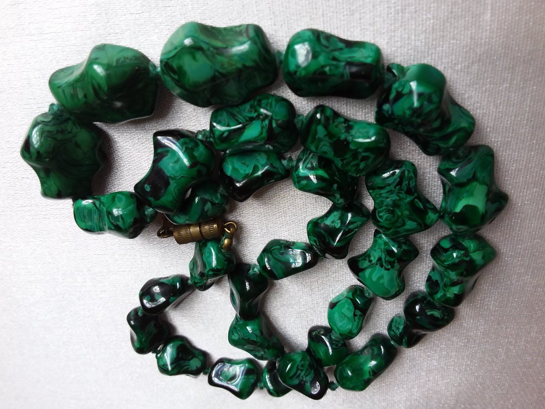 Murano Ketten: Vintage alte MURANO Malachit Glas Halskette Collier – Gebraucht aus Zürich von helsan 9