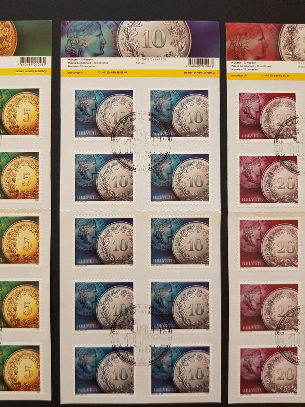 Tutti i francobolli: 5Rp. - 20Rp. Bogen mit 1.Tagsstempel! – Nuovo (secondo la descrizione) da Luzern venduto da Iorek_Byrnison 5