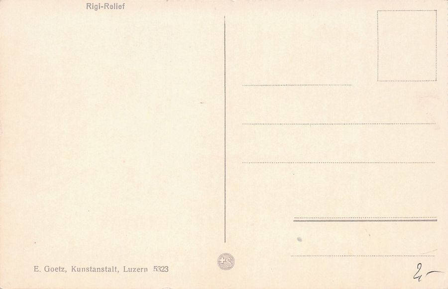 Cartoline postali: Vogelschau-AK: Rigi-Relief, um 1930 – Usato da Frauenfeld venduto da POML 1