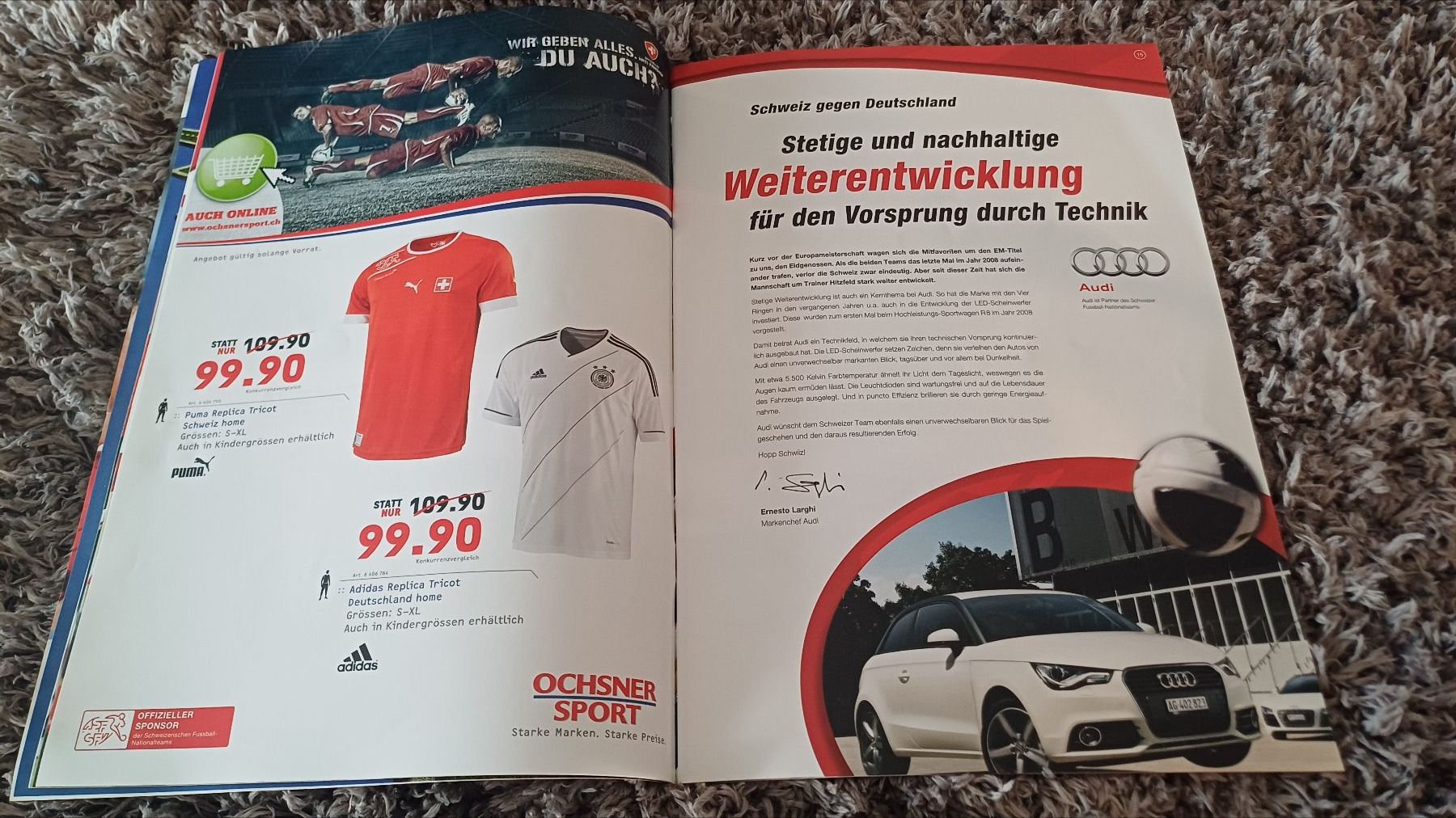 Riviste & Magazine: Matchprogramm Schweiz-Deutschland 2012 in Basel – Usato da Uznach venduto da DeNois 6