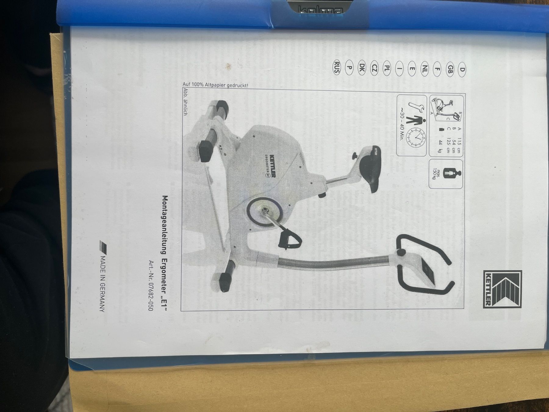 Kettler Hometrainer: Kettler Ergometer E1 Heimtrainer – Usato da Zürich venduto da mast728 9