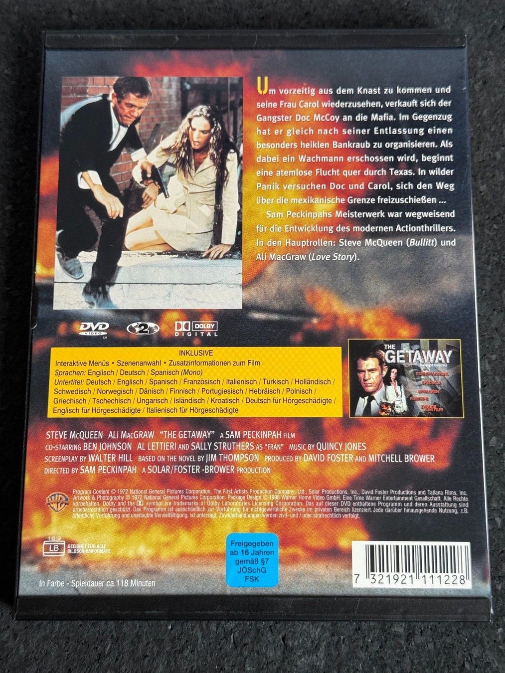 Tutti i DVDs: GETAWAY DVD EN/DE/SP McQueen - MacGraw – Usato da Fribourg venduto da tschjoly 1