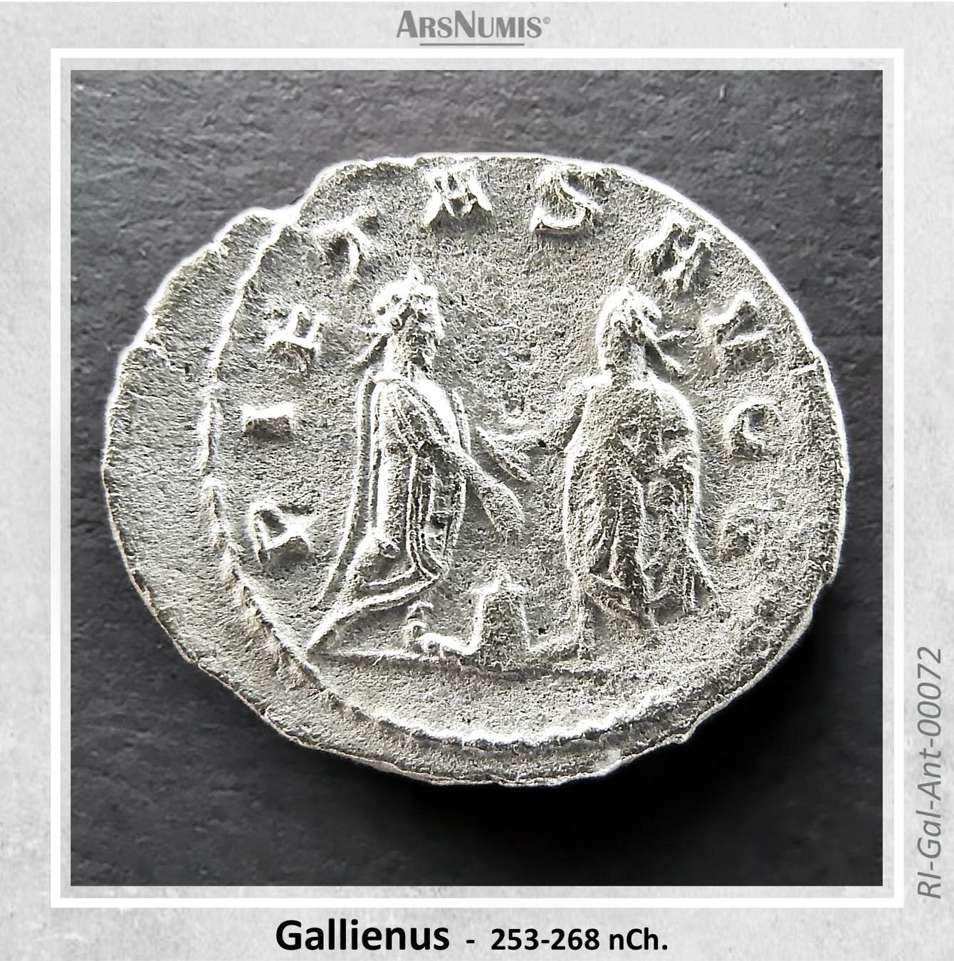 Toutes les monnaies: Antike römische Silbermünze / Gallienus / 255-256 nCh. – D'occasion à Oberwil b. Zug par ArsNumis 1