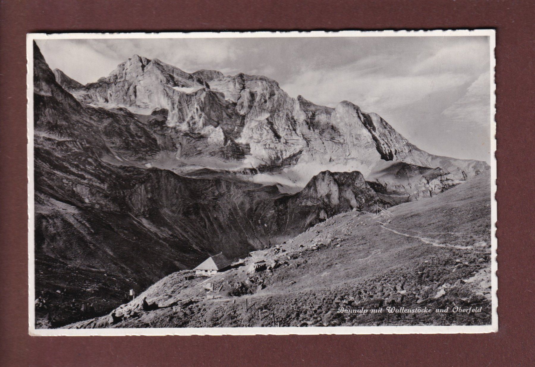 Cartoline postali: BANNALP - Wallenstöcke - Oberfeld - 1949 – Usato da Pully venduto da nicecards
