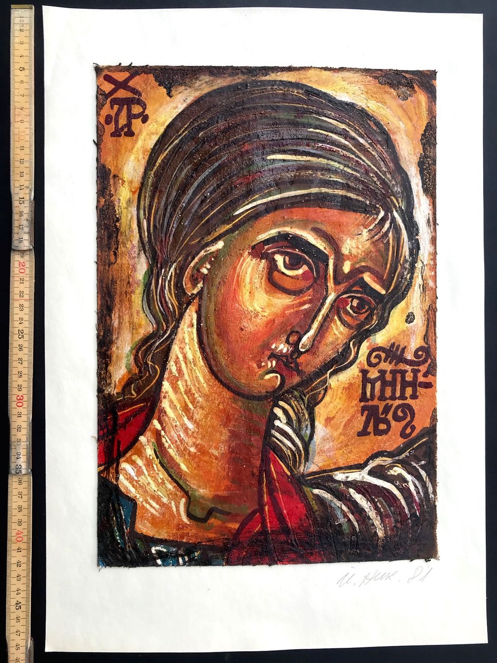 Dipinti: Heiligen Bild, Ikone Original gemalt – Usato da Seltisberg venduto da quadartswiss 2