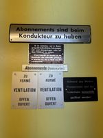 Vintage Schilder-Sammlung: Kondukteur: Stücke für Sammler