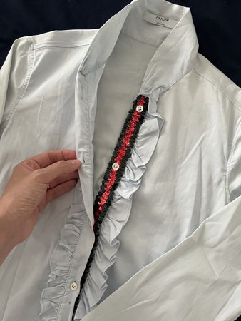 Chemise Aglini originale, avec détails pailletés, taille S