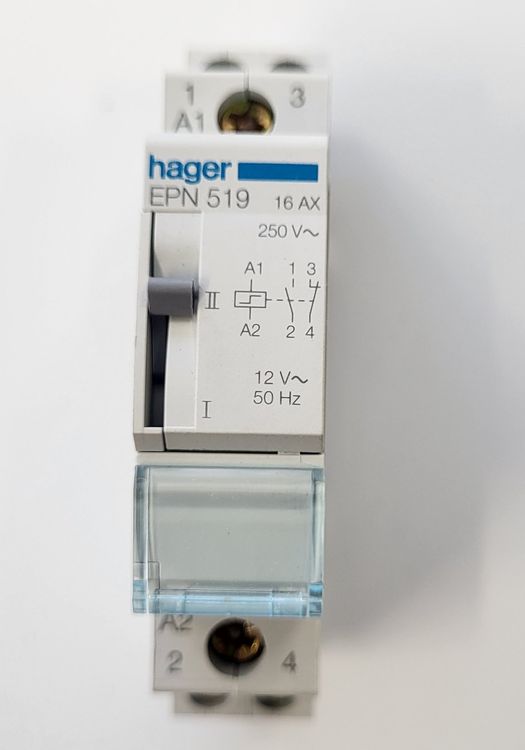Hager Fernschalter 1S, 12V,16A EPN511