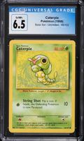 Vintage 1999 Pokemon Base Set Caterpie #45 CGC 6.5 EXMT+