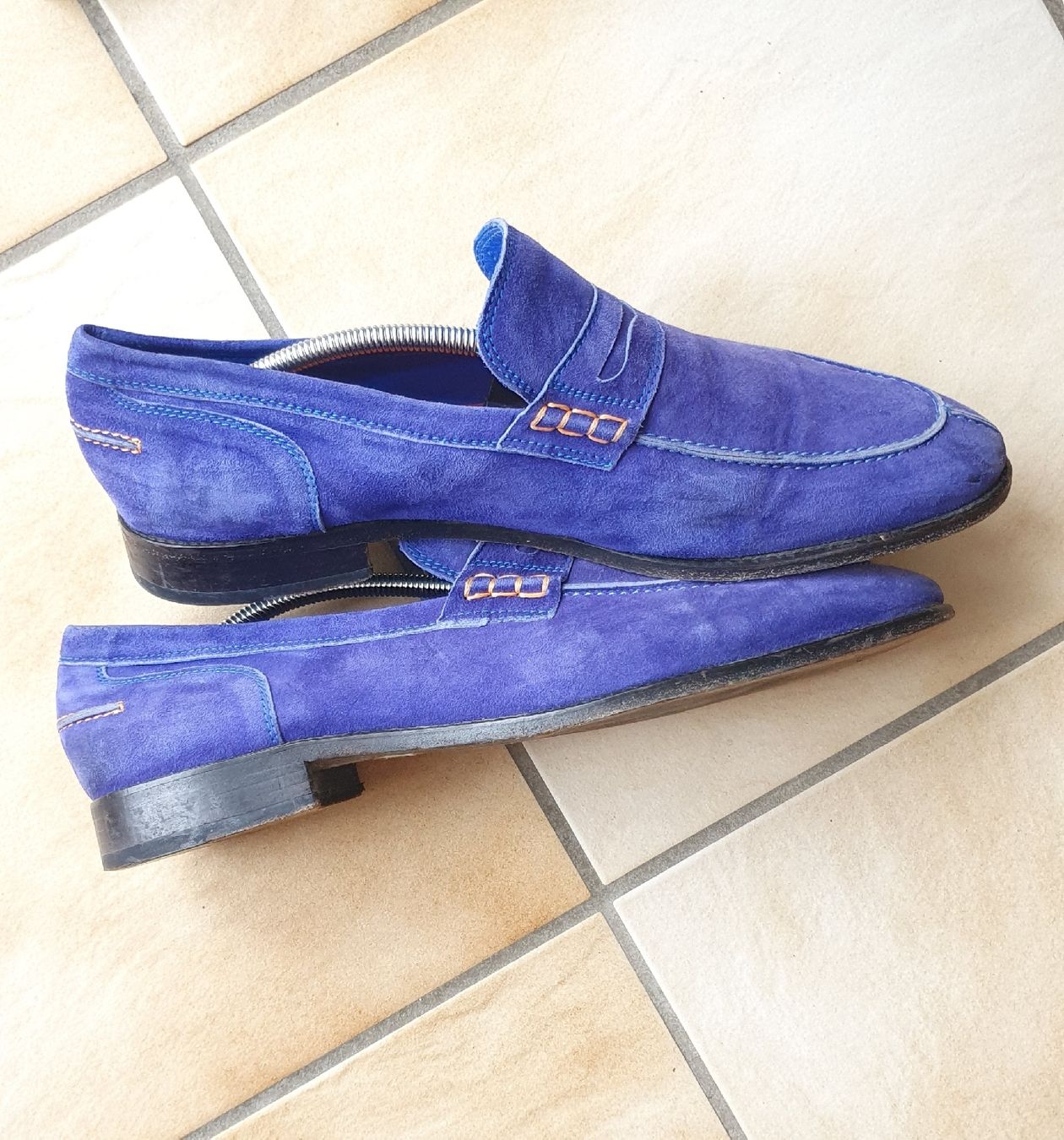 Herrenschuhe: Mocassins Tirelli velours navy 45 – Gebraucht aus Erde von zakleblanc 2