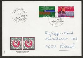 1976 Brief von Genf, Stempel Salon de l'auto, nach Basel
