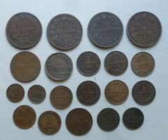 Lot ++ 20 alte Kupfermünzen aus Italien ab 1812