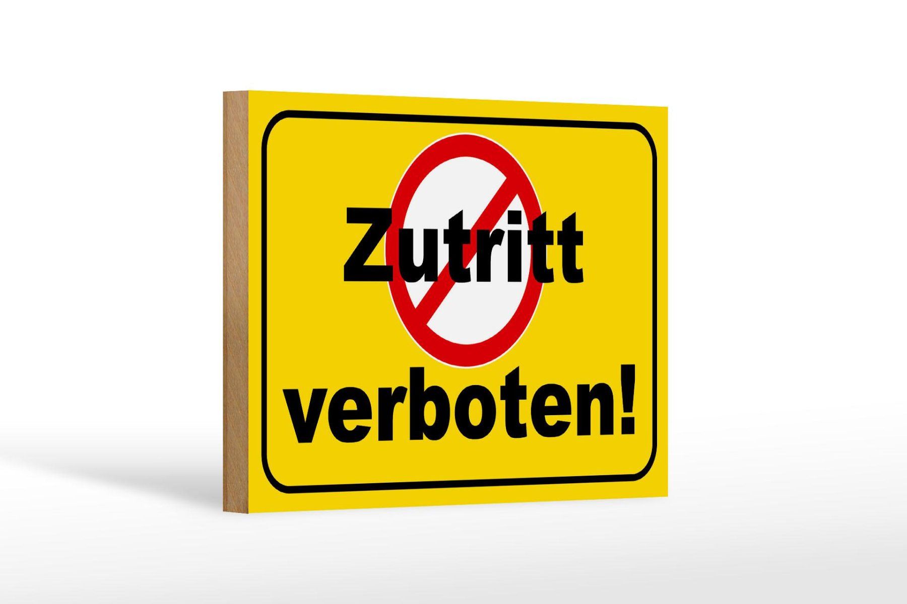 Schilder: Blechschild-ZUTRITT VERBOTEN-gelb-rot – Neu und originalverpackt aus Rupperswil von big-one-sale 1