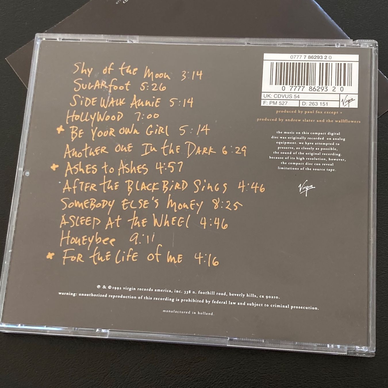 CD: The Wallflowers  - s/t | Alternative Rock – Usato da Bern venduto da Ntsamina 1