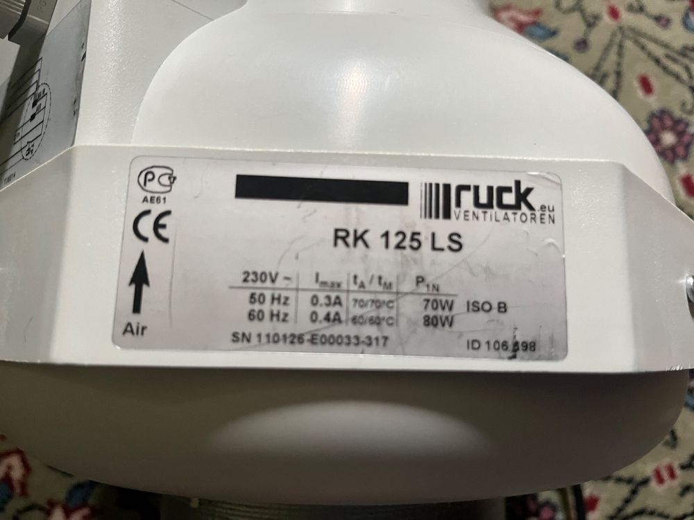 Ruck Rohrventilator 125mm 4-Stufen | Kaufen auf Ricardo