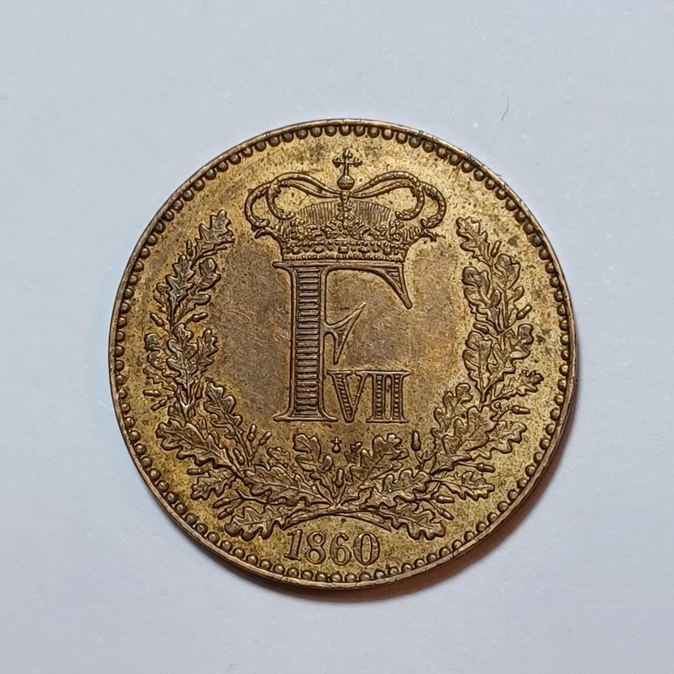 Alle Münzen: 1 Skilling 1860 Dänemark – Gebraucht aus Pfäffikon ZH von Welt_Muenzen 1