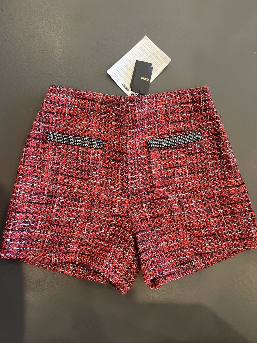 Maje Pantaloni: MAJE tweed shorts red NEW – Nuovo e nell'imballaggio originale da Steinhausen venduto da Stylelene14