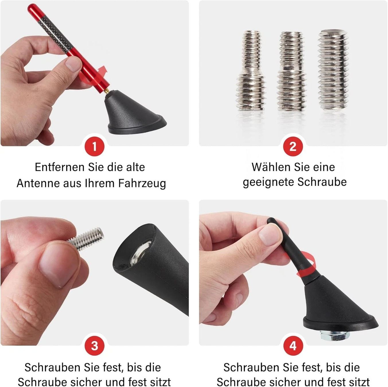 Alle Autoersatzteile: Radio  Auto Antenne Kurz Stab Dach KFZ Universal Adapter – Neu (gemäss Beschreibung) aus Kirchdorf AG von csnmclub 3