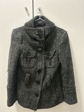 Stylish Zara season Coat - Grey, Size Medium
