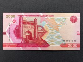 Usbekistan - 2000 SO'M - UNC