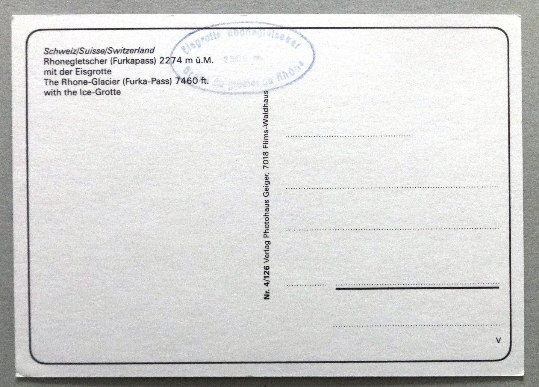 Cartoline postali: Belvédère - Rhonegletscher – Usato da Fétigny venduto da Billy2miny 1