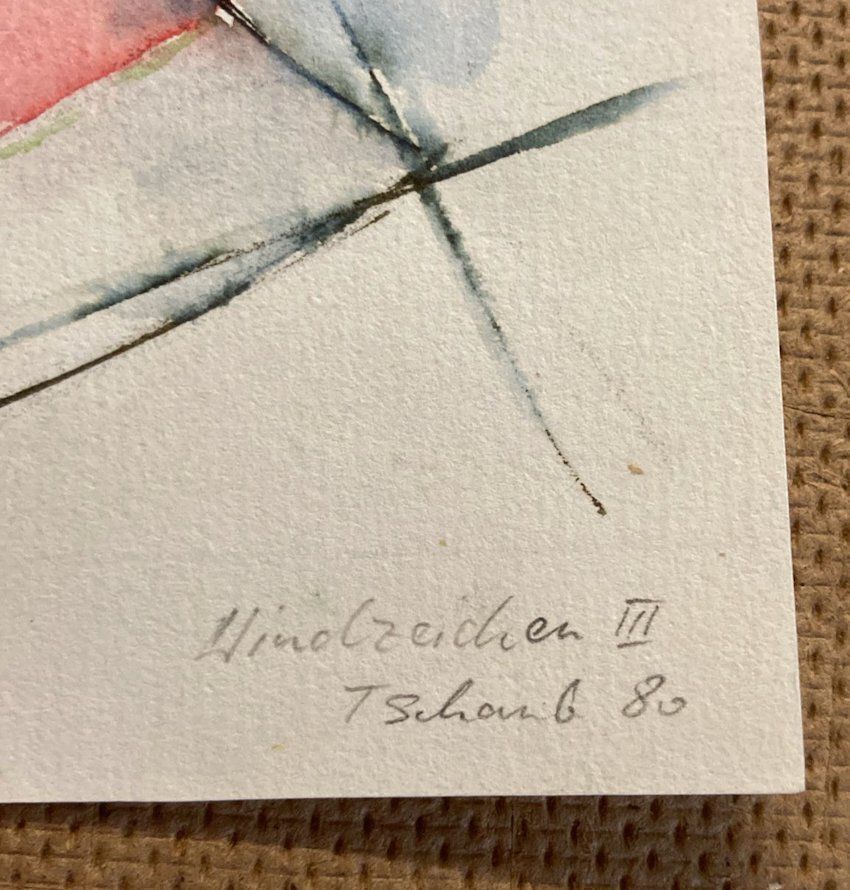 Dipinti: Windzeichen von Thomas Schaub 1980        (ID b2556) – Usato da Gelterfingen venduto da art-and-more 2